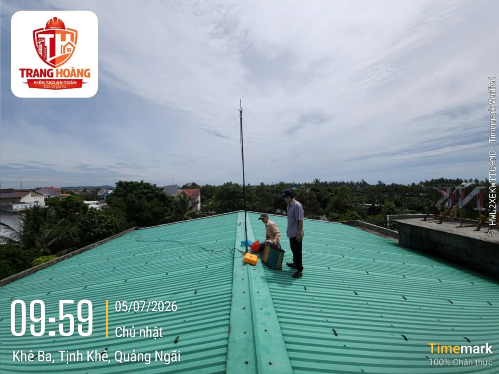 Lắp đặt hệ thống chống sét công trình Tịnh Khê, Quảng Ngãi